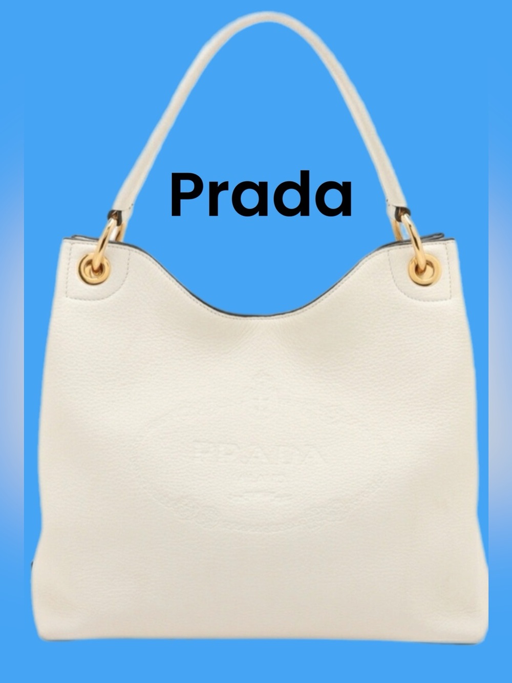 Prada Vitello Phenix bag white